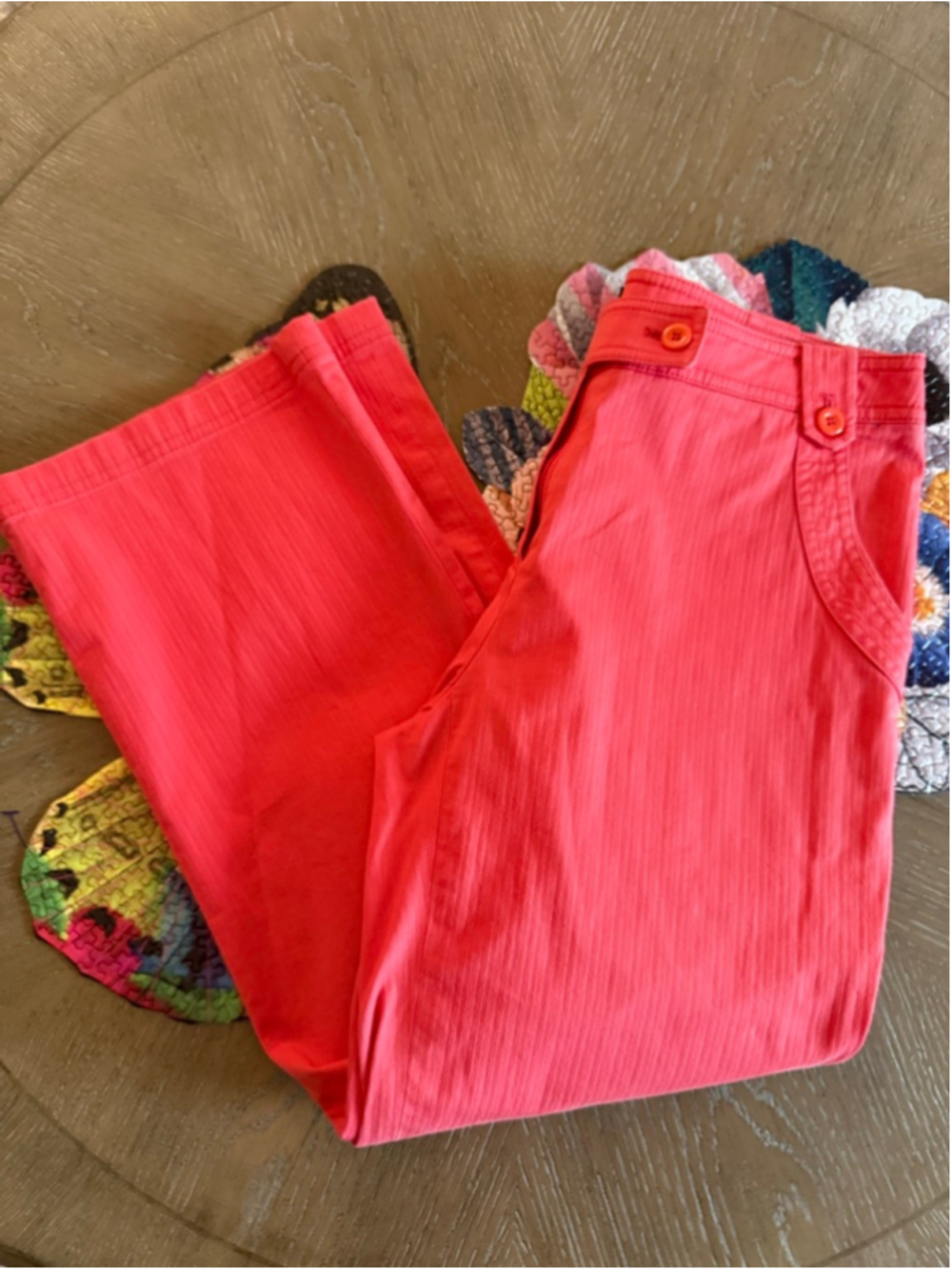 BCBG Coral Red Capris